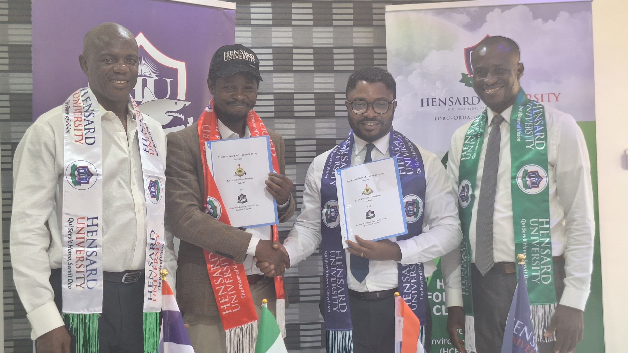 Hensard University Signs MoU With Thailand's Krirk University